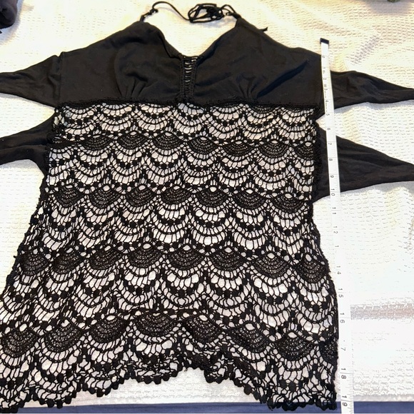 Bolli Imports festival Cut out lace Boho Shambhala backless halter top - Picture 10 of 12